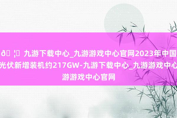 🦄九游下载中心_九游游戏中心官网2023年中国国内光伏新增装机约217GW-九游下载中心_九游游戏中心官网