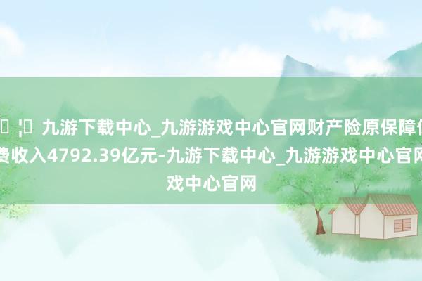 🦄九游下载中心_九游游戏中心官网财产险原保障保费收入4792.39亿元-九游下载中心_九游游戏中心官网