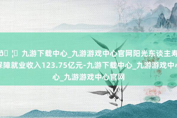 🦄九游下载中心_九游游戏中心官网阳光东谈主寿罢了保障就业收入123.75亿元-九游下载中心_九游游戏中心官网