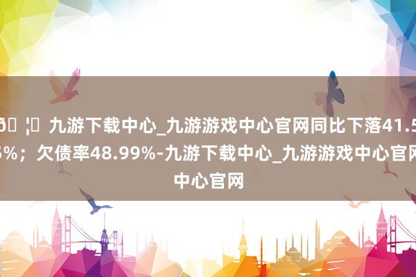 🦄九游下载中心_九游游戏中心官网同比下落41.55%；欠债率48.99%-九游下载中心_九游游戏中心官网