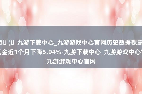 🦄九游下载中心_九游游戏中心官网历史数据裸露该基金近1个月下降5.94%-九游下载中心_九游游戏中心官网